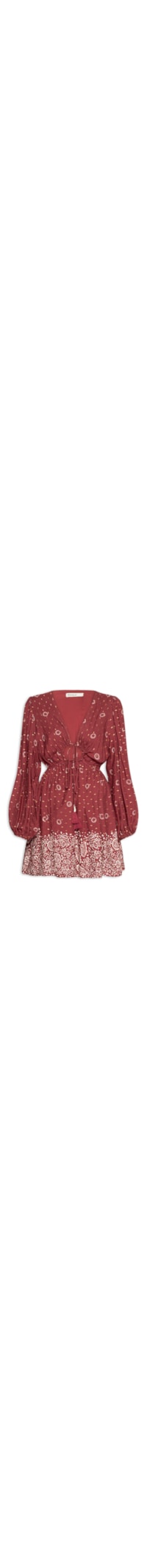 Vestido Curto Est Aurea - Vermelho