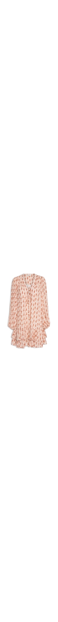 Vestido Curto Estampa Beira Mar - Bege