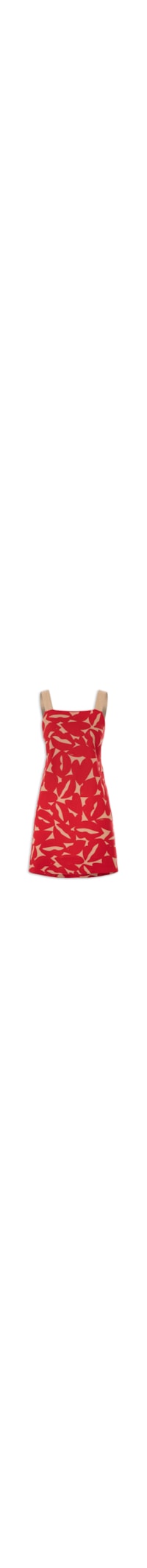 Vestido Curto Estampa Bisous - Vermelho