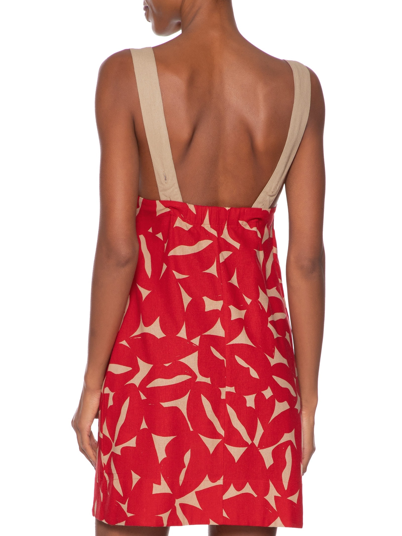 Vestido Curto Estampa Bisous Vermelho Cantão