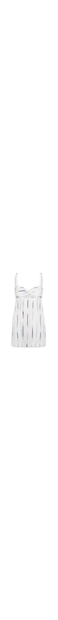 Vestido Curto Estampa Listra Tie Dye - Branco