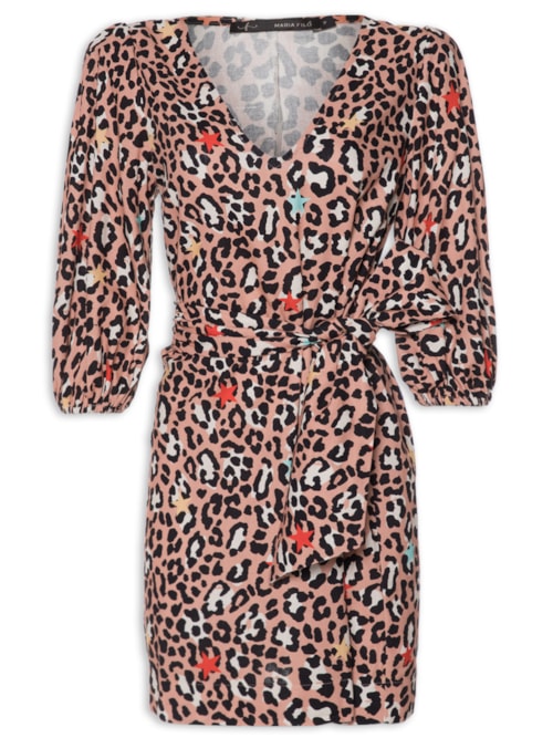 Vestido Curto Estampa Natureza Estrela – Animal Print