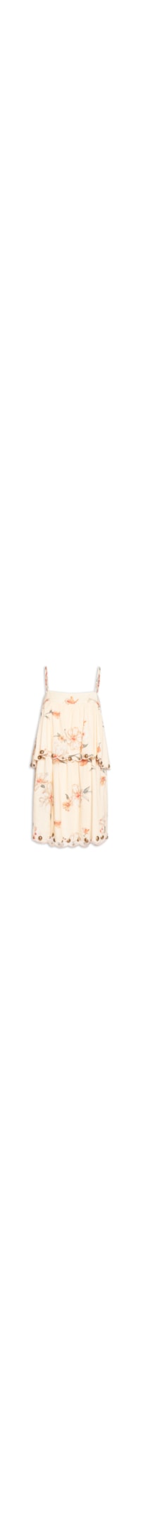 Vestido Curto Estampa Poppy - Amarelo