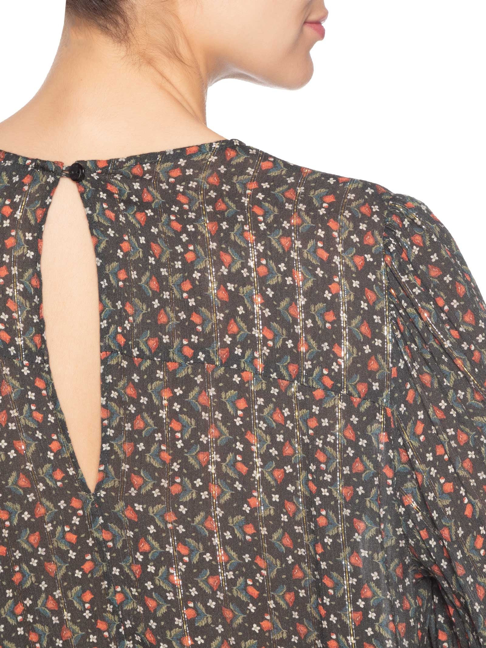 Vestido Curto Estampa Serena Preto Maria Filó