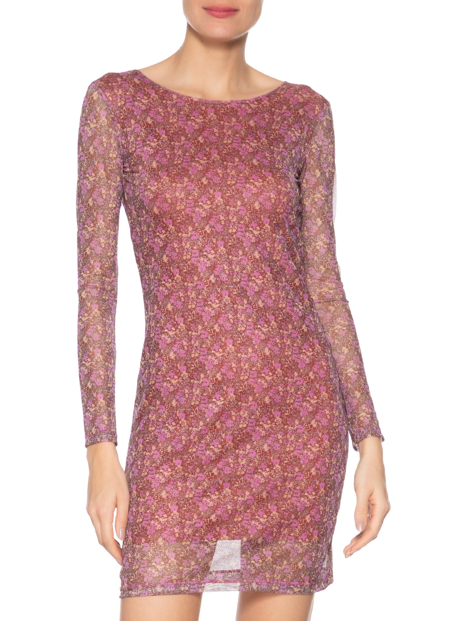 Vestido Curto Estampa Violet Roxo Maria Filó