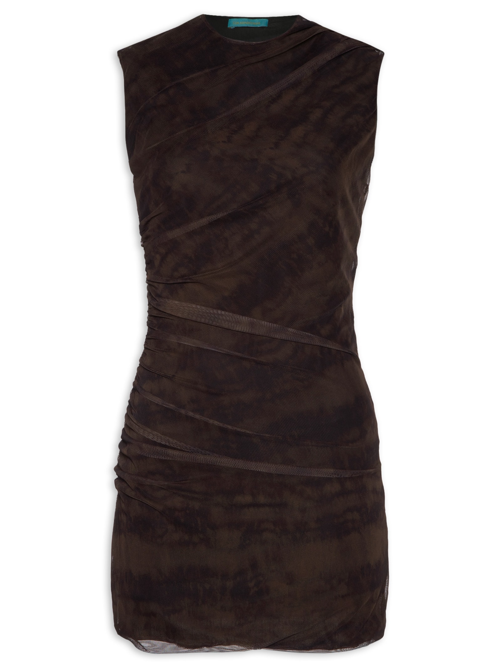 Vestido Curto Estampado Preto Cia Marítima