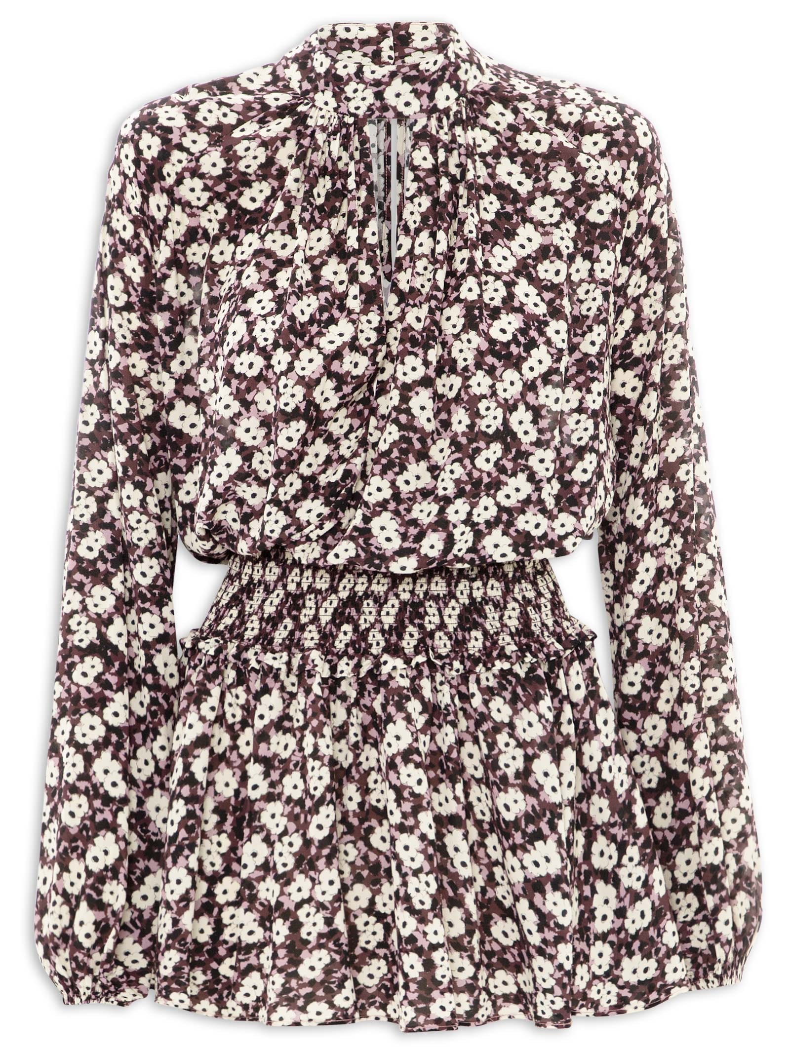 Vestido Curto Estampado Roxo Animale