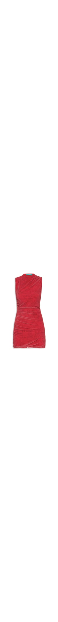 Vestido Curto Estampado - Vermelho