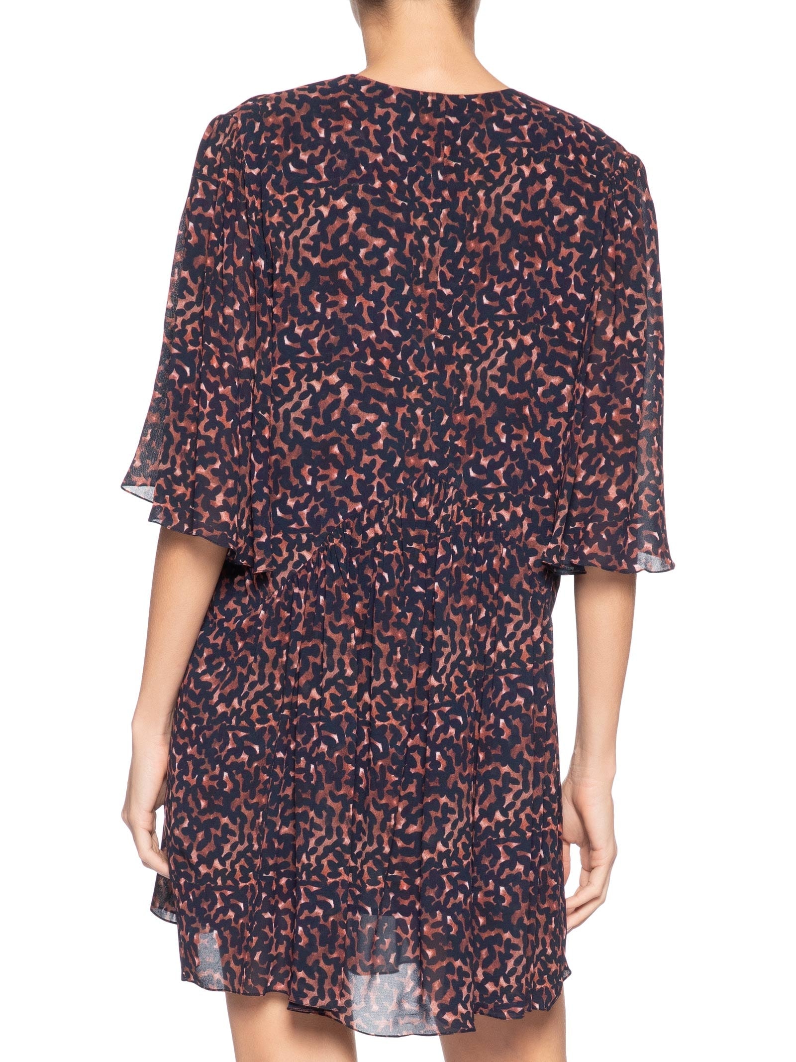 Vestido Curto Estampado – Marrom Animale