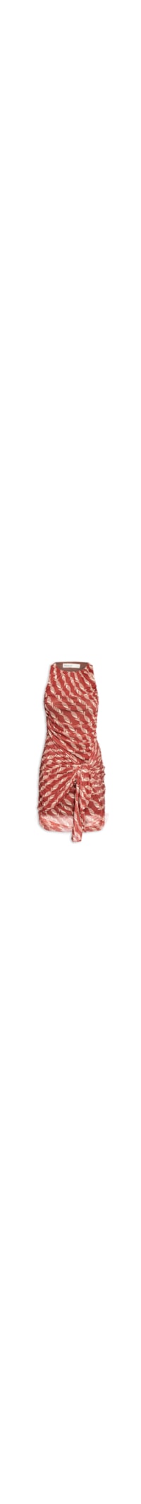 Vestido Curto Faixa Tule Est Nado - Vermelho