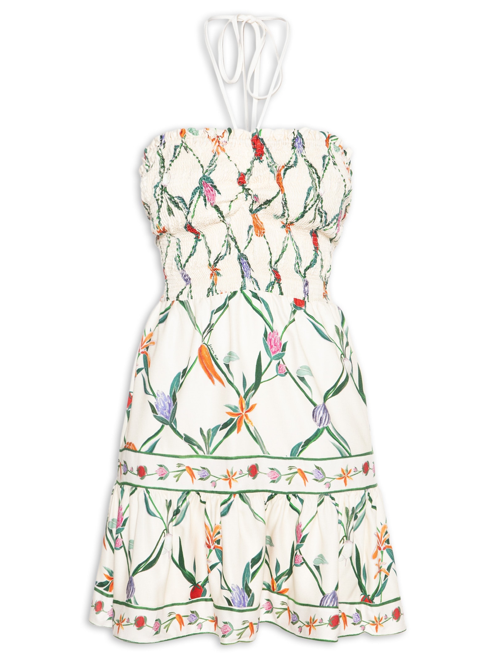 Vestido Curto Feira de Legumes – Branco Farm