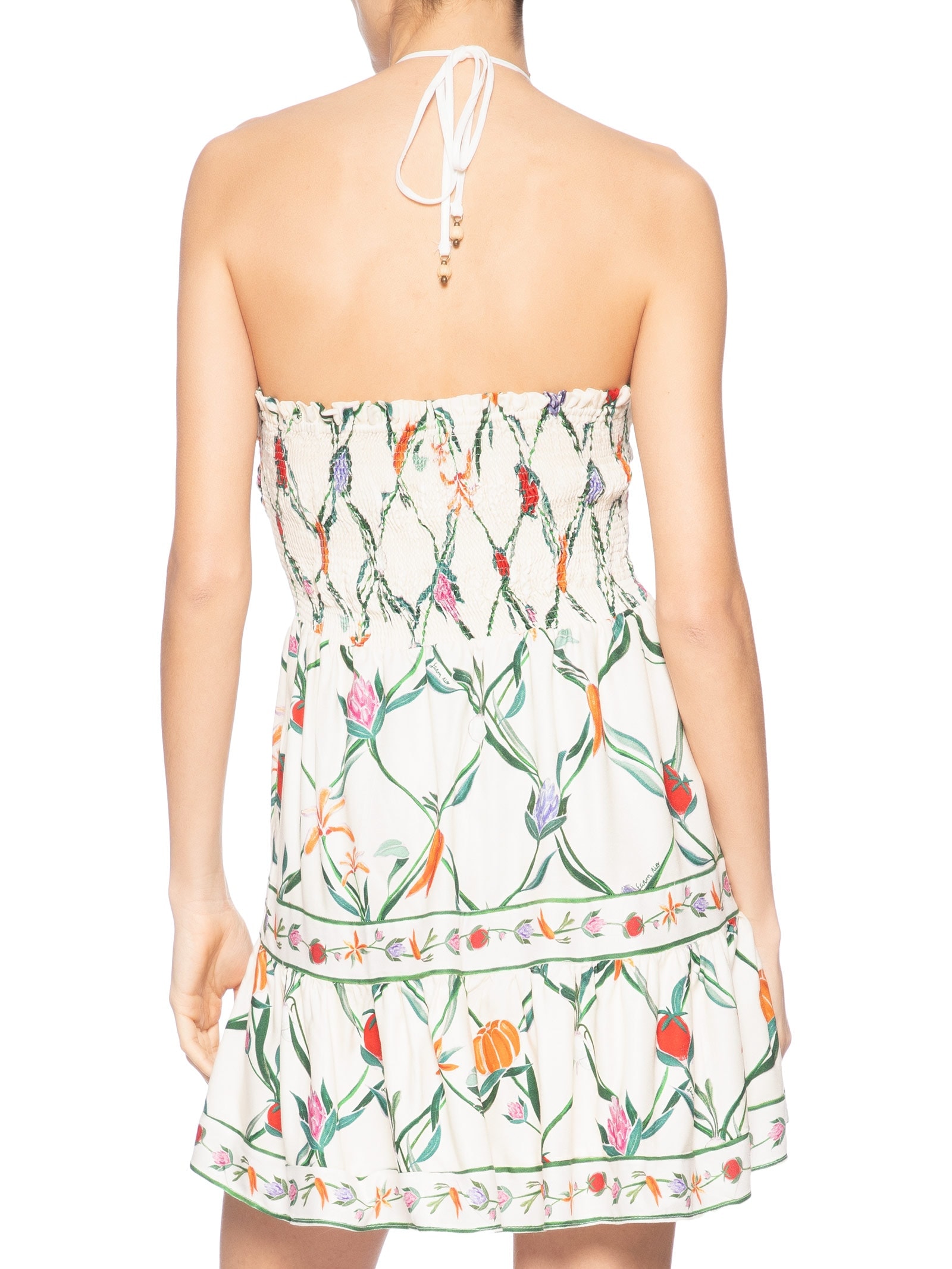 Vestido Curto Feira de Legumes – Branco Farm