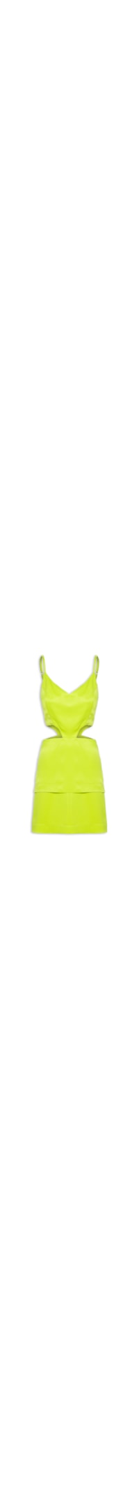 Vestido Curto Feminino Com Aberturas Laterais - Verde