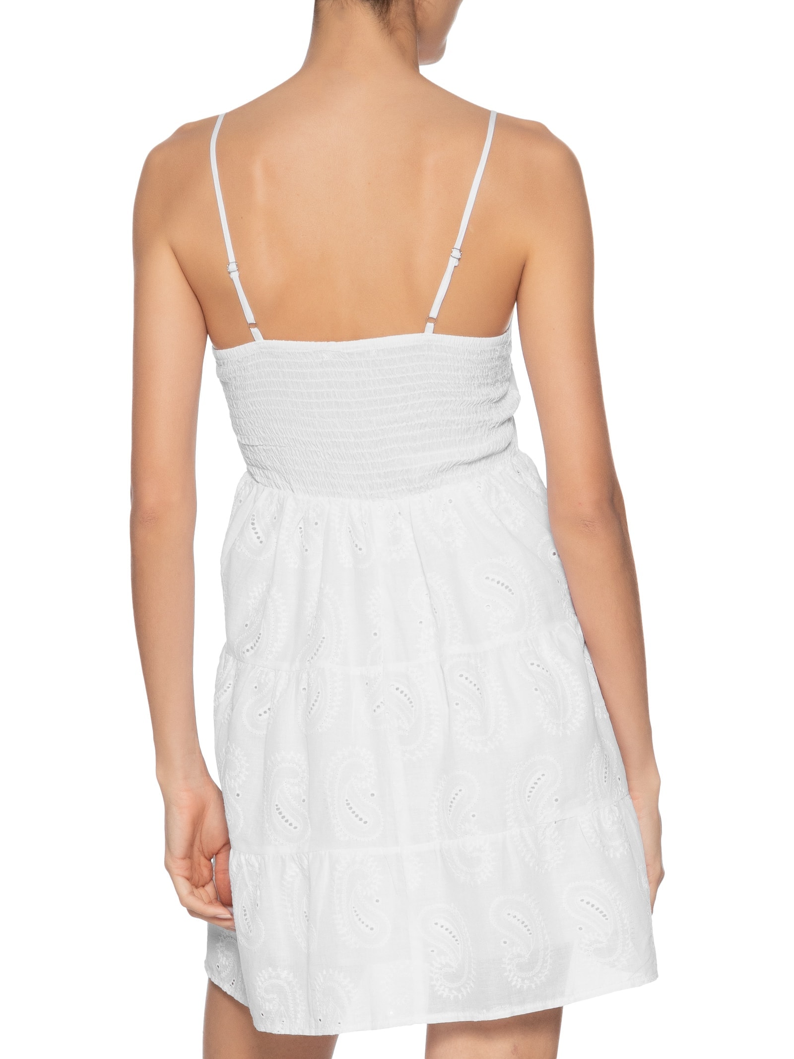 Vestido Curto Feminino Em Laise Branco Market 33
