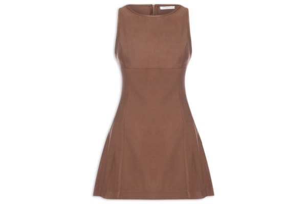 Vestido Curto Feminino - Marrom