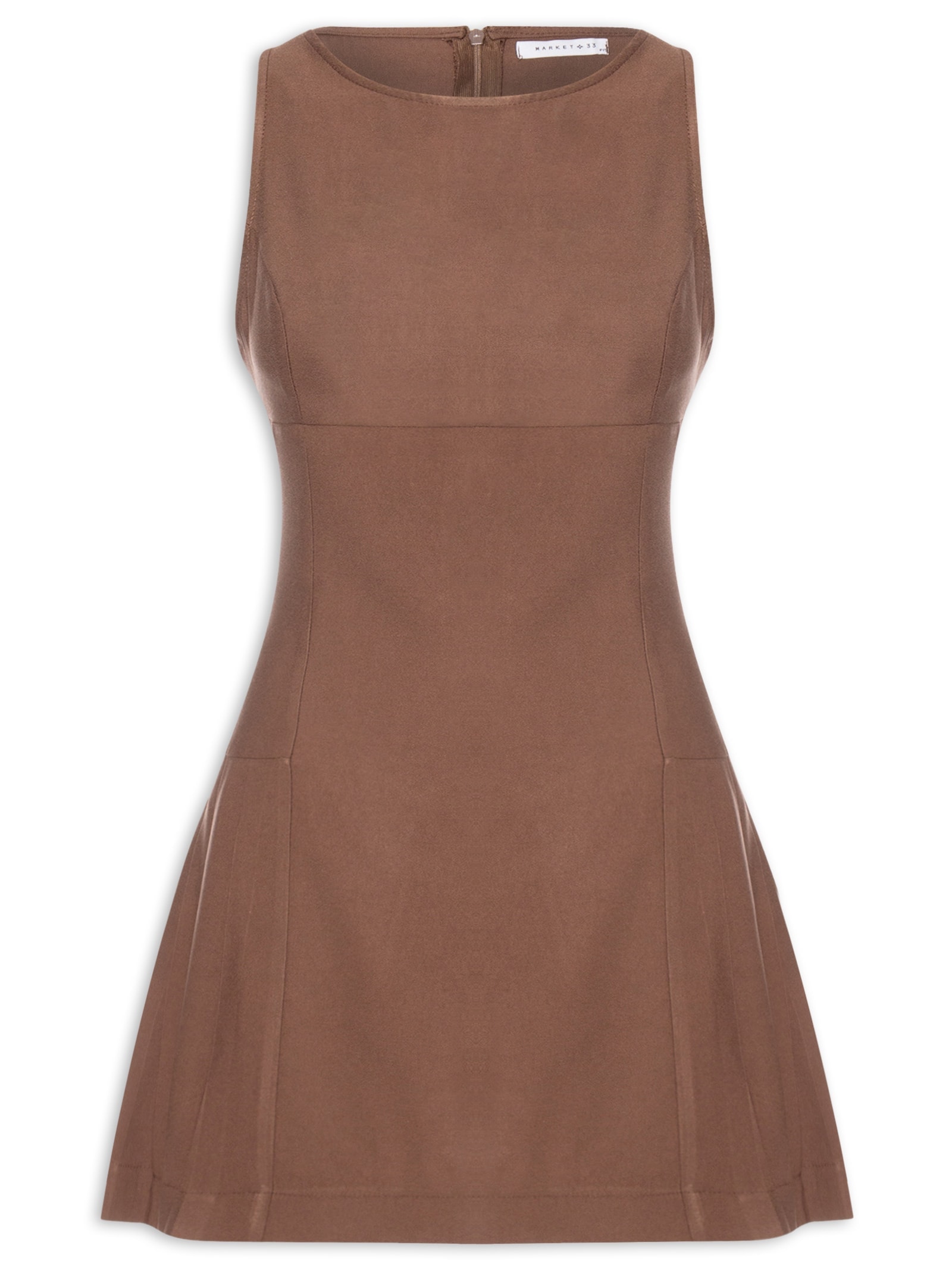 Vestido Curto Feminino Marrom Market 33