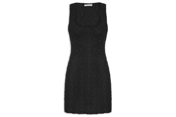 Vestido Curto Feminino Texturizado - Preto