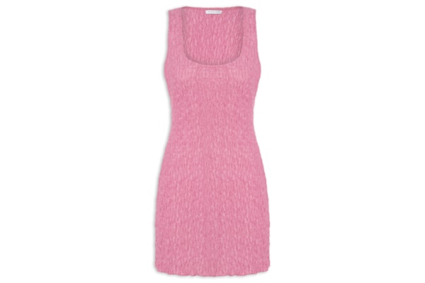 Vestido Curto Feminino Texturizado - Rosa