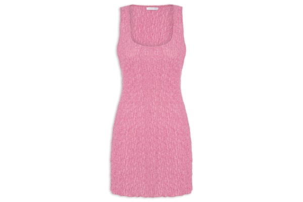 Vestido Curto Feminino Texturizado - Rosa