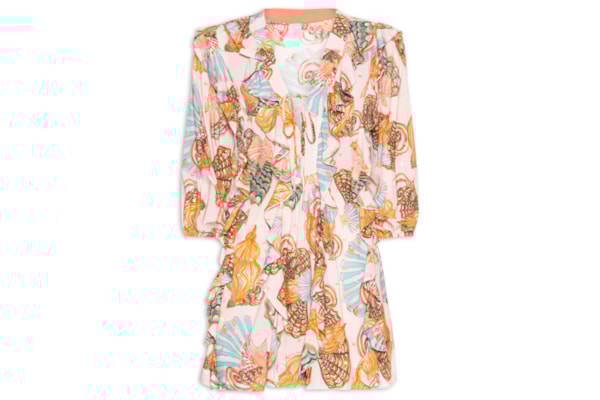 Vestido Curto Festa De Concha - Rosa