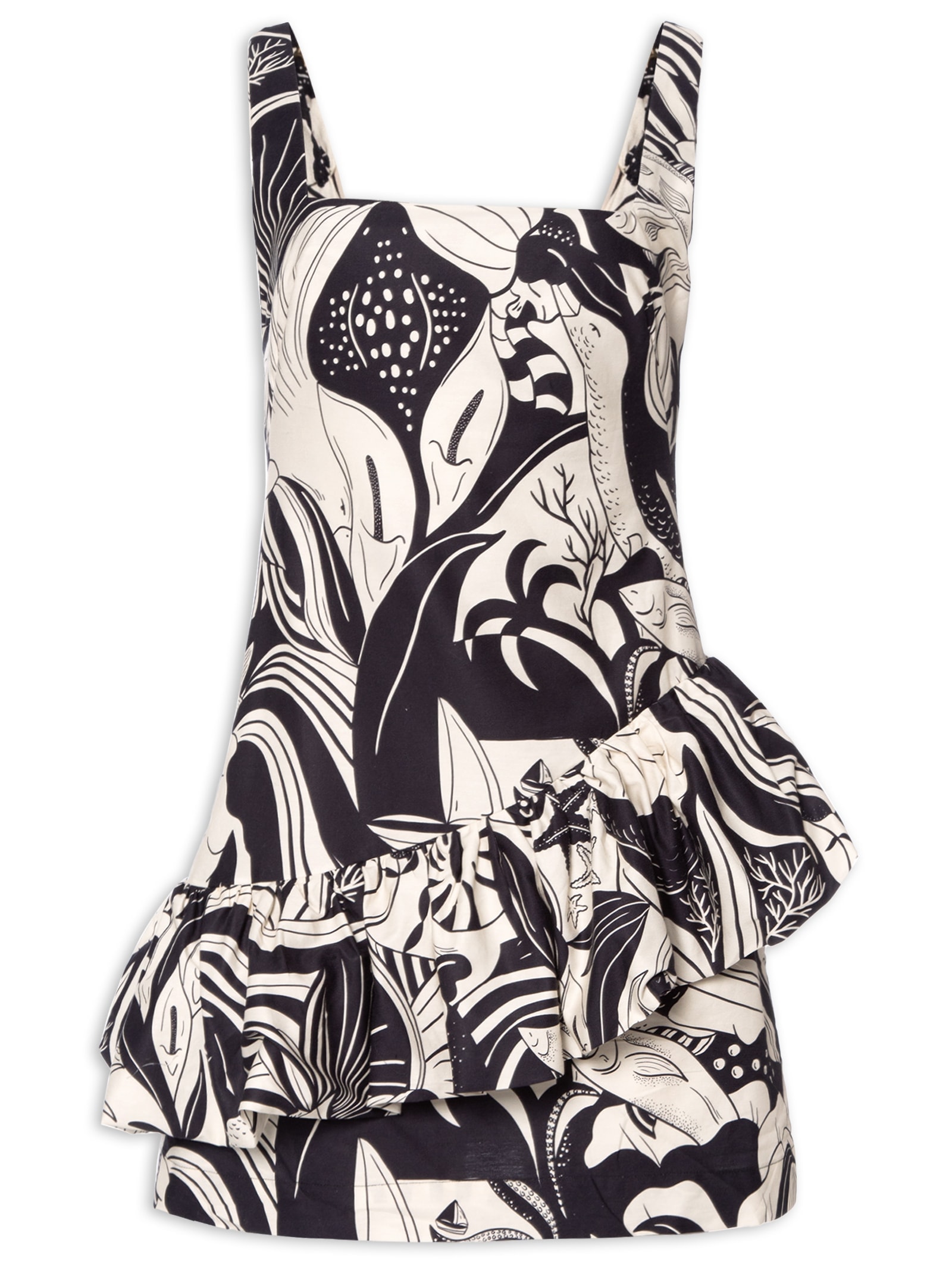 Vestido Curto Festa de Mar Preto Farm