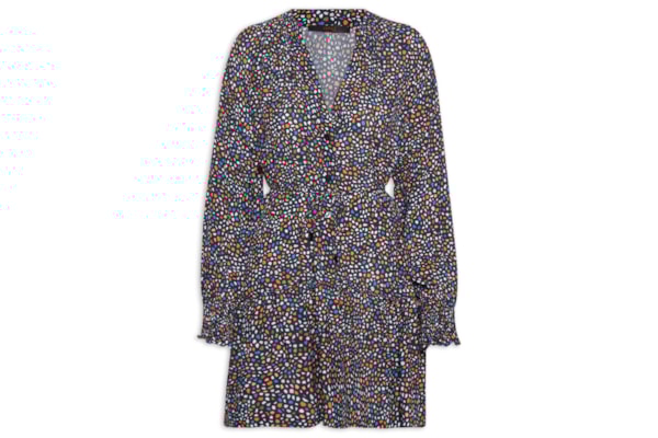 Vestido Curto Fig Pedras - Preto