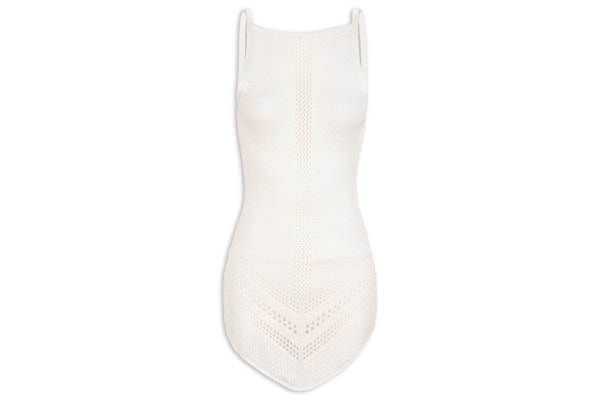 Vestido Curto Finch Tricot - Branco