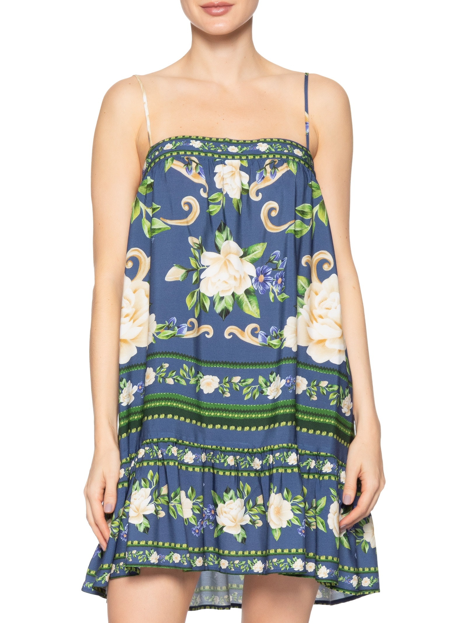 Vestido Curto Flor Celeste  – Azul Farm
