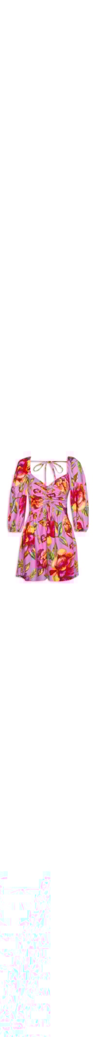 Vestido Curto Flor Céu - Rosa