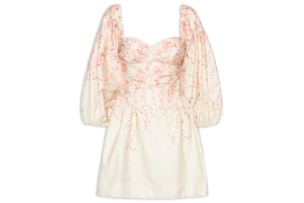 Vestido Curto Flor De Cerejeira - Verde