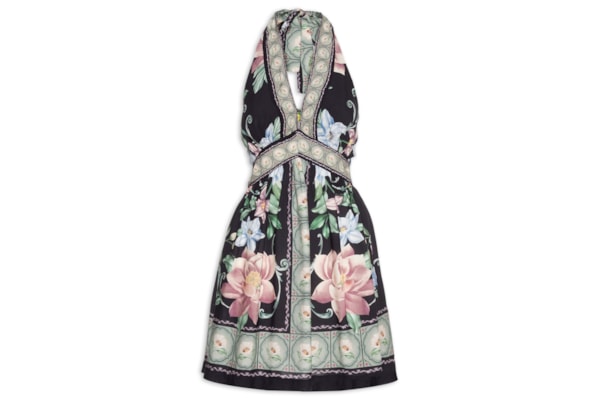 Vestido Curto Flor de Outono – Preto