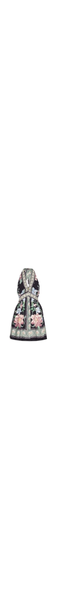Vestido Curto Flor de Outono – Preto