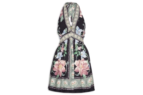 Vestido Curto Flor de Outono – Preto