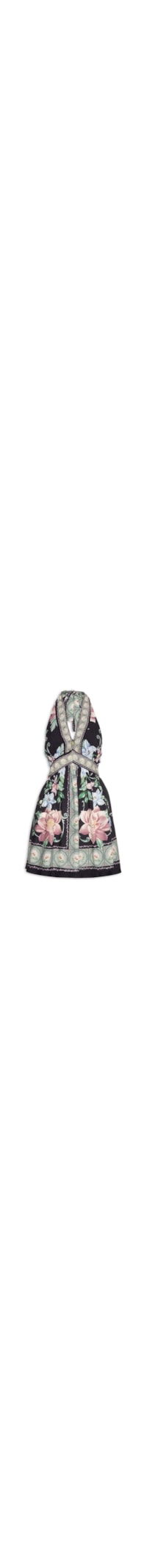 Vestido Curto Flor de Outono – Preto