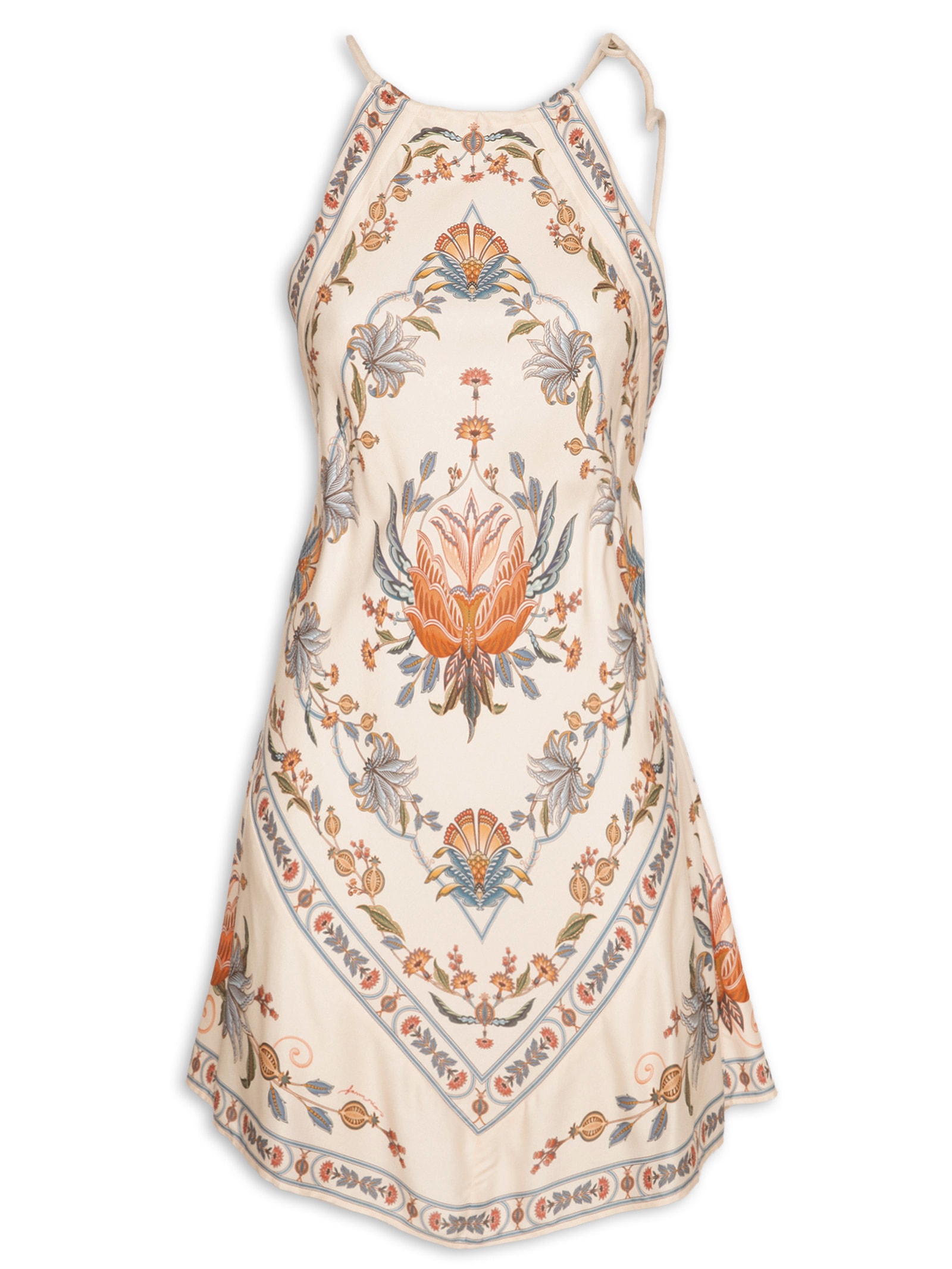 Vestido Curto Flor Do Deserto Off White Farm