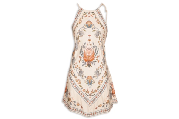 Vestido Curto Flor Do Deserto - Off White