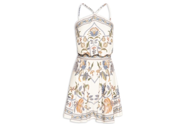 Vestido Curto Flor Do Deserto - Off White