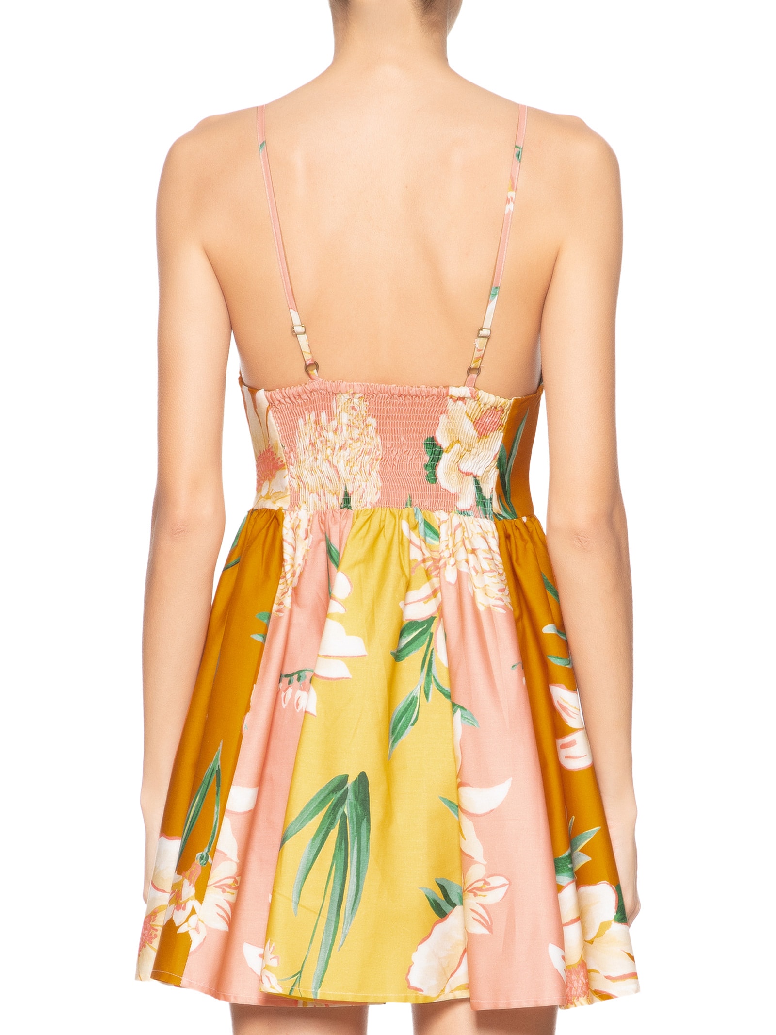 Vestido Curto Floral Alice Amarelo Farm