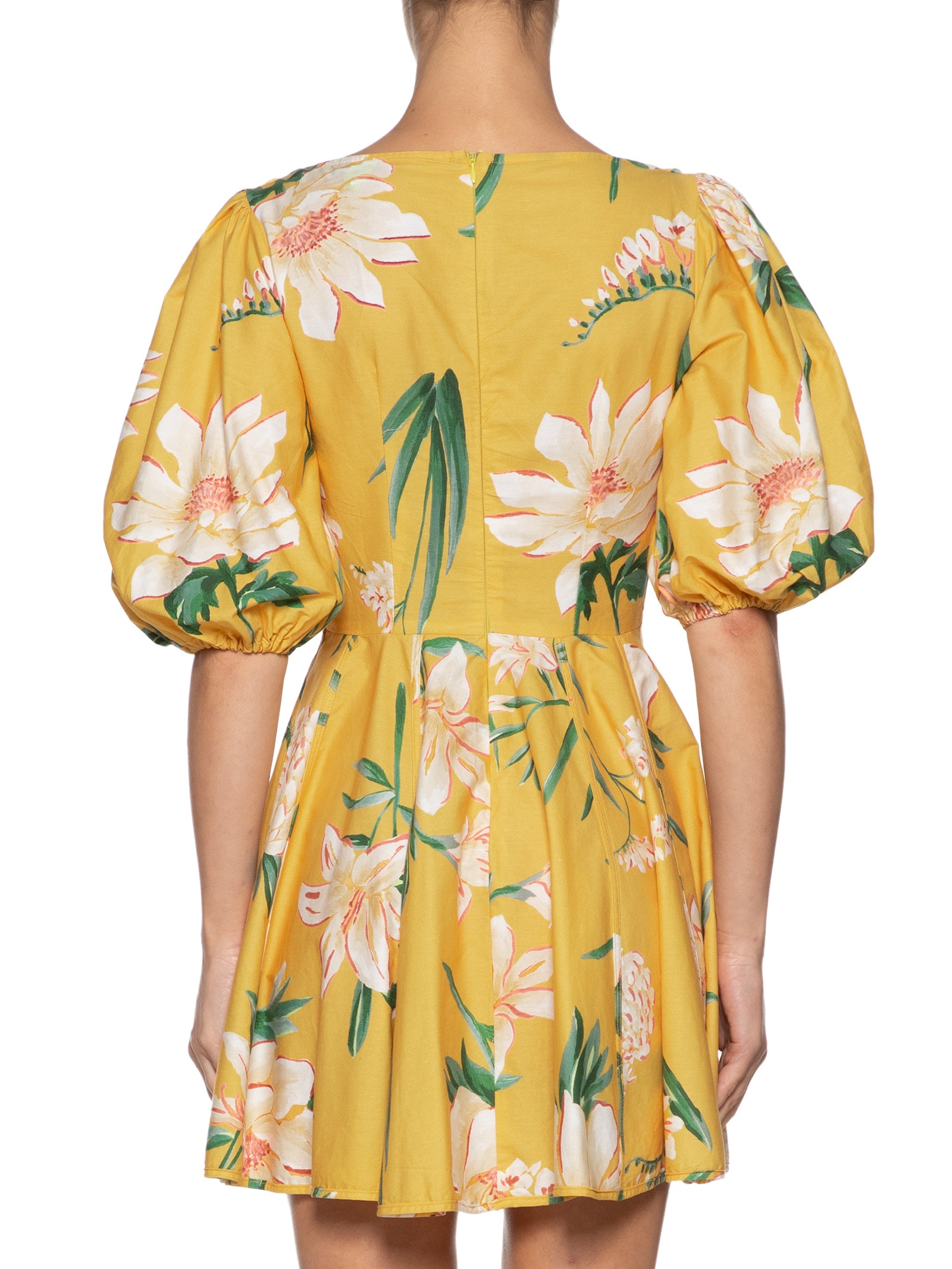 Vestido Curto Floral Alice Amarelo Farm