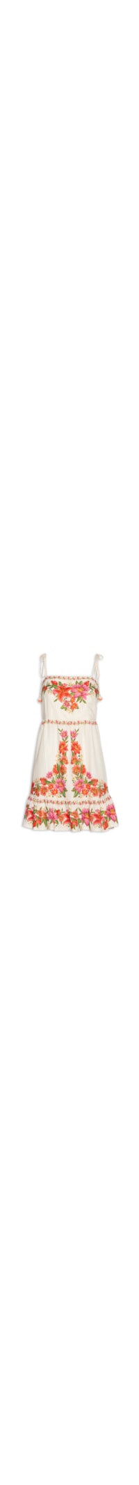 Vestido Curto Floral De Verão - Rosa