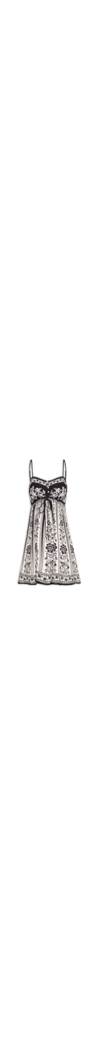 Vestido Curto Floral Delicado - Preto