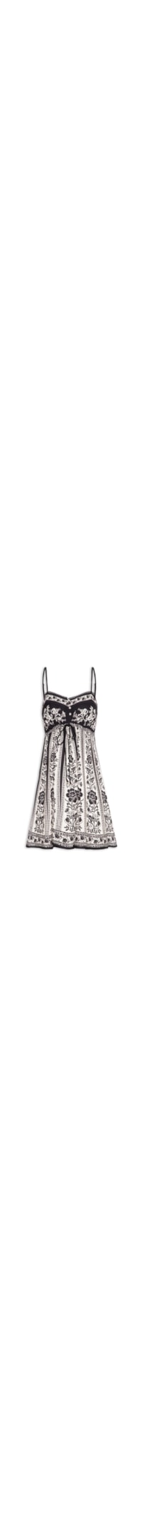 Vestido Curto Floral Delicado - Preto