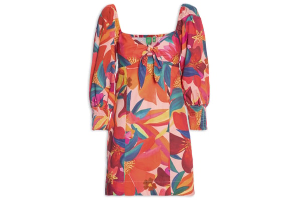 Vestido Curto Floral Erika - Rosa