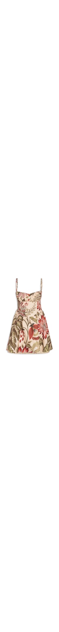 Vestido Curto Floral Ligia - Bege