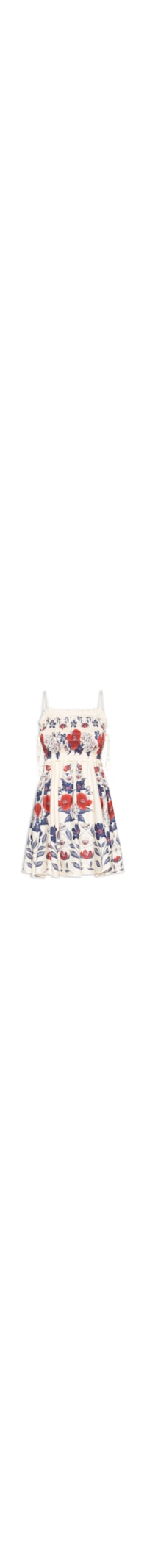 Vestido Curto Floral Lina - Branco