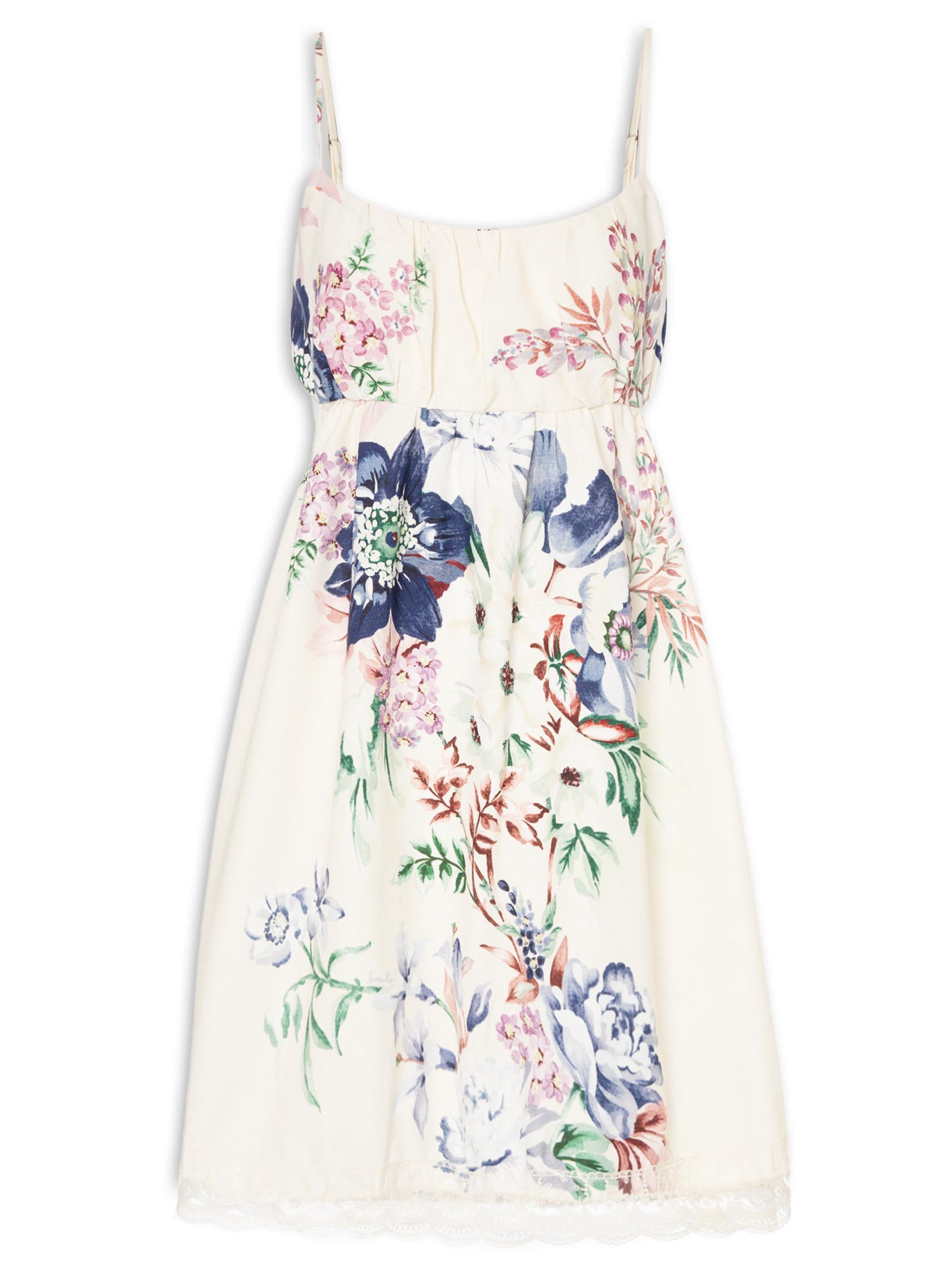 Vestido Curto Floral Luma E Off White Farm