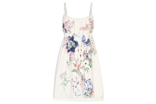 Vestido Curto Floral Luma E - Off White