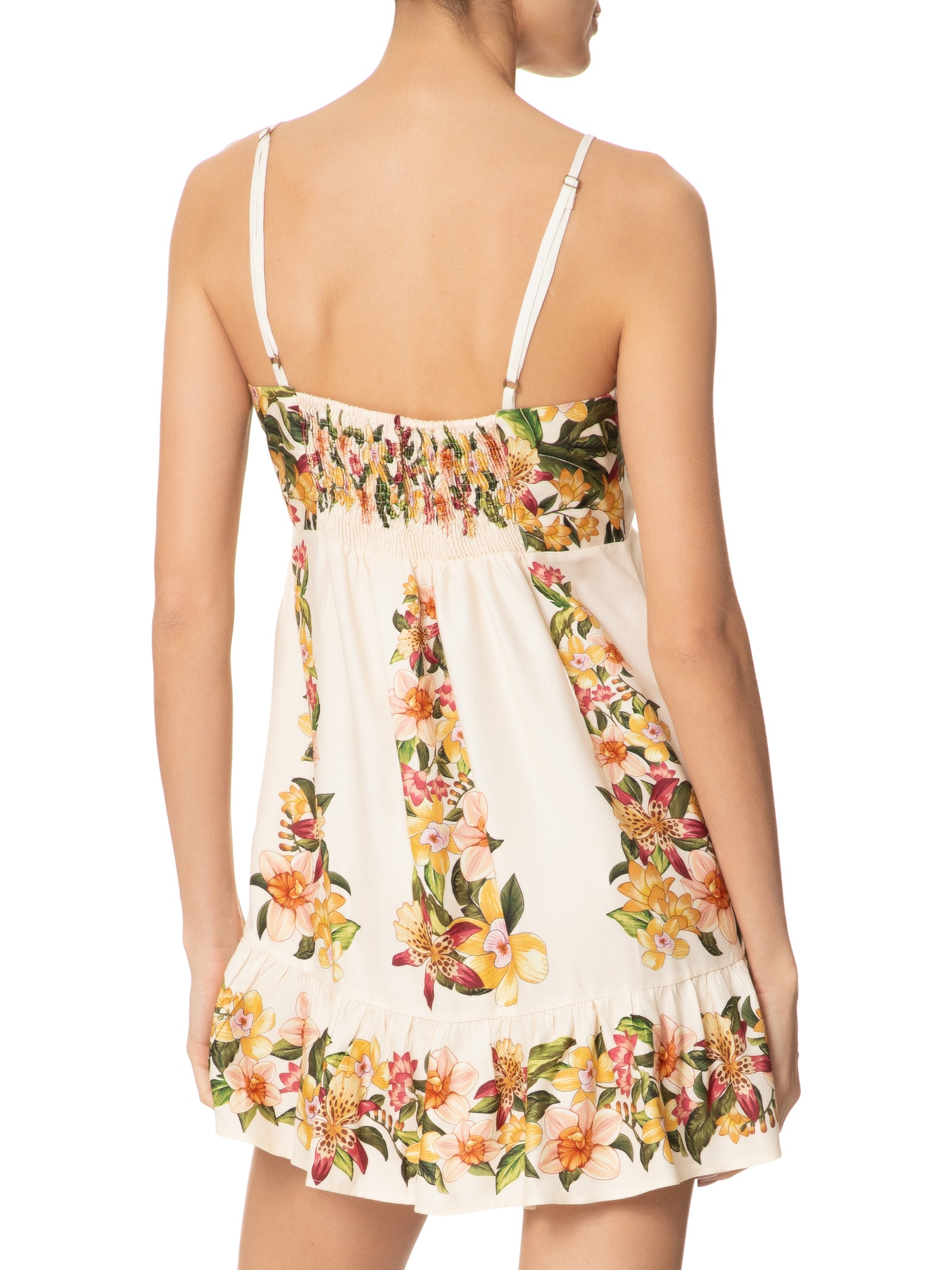 Farm Vestido Curto Floral Mali Off White - Main Image