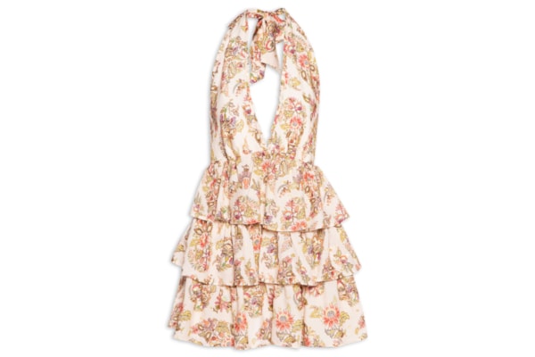 Vestido Curto Floral Raiana - Rosa