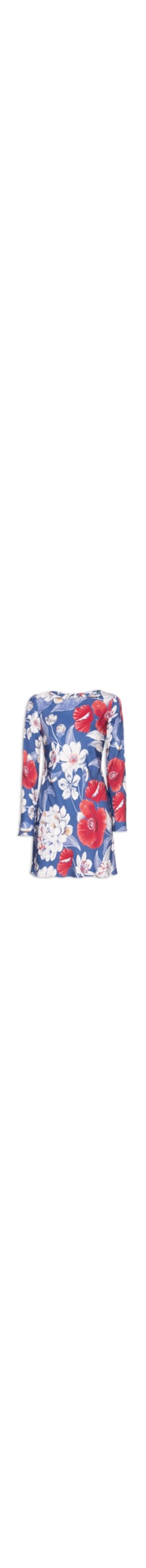 Vestido Curto Floral Vera - Azul